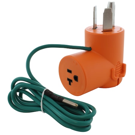Ac Works Plug Adapter, 5-20R, 10-30P, 0 ft., Orange AD1030520